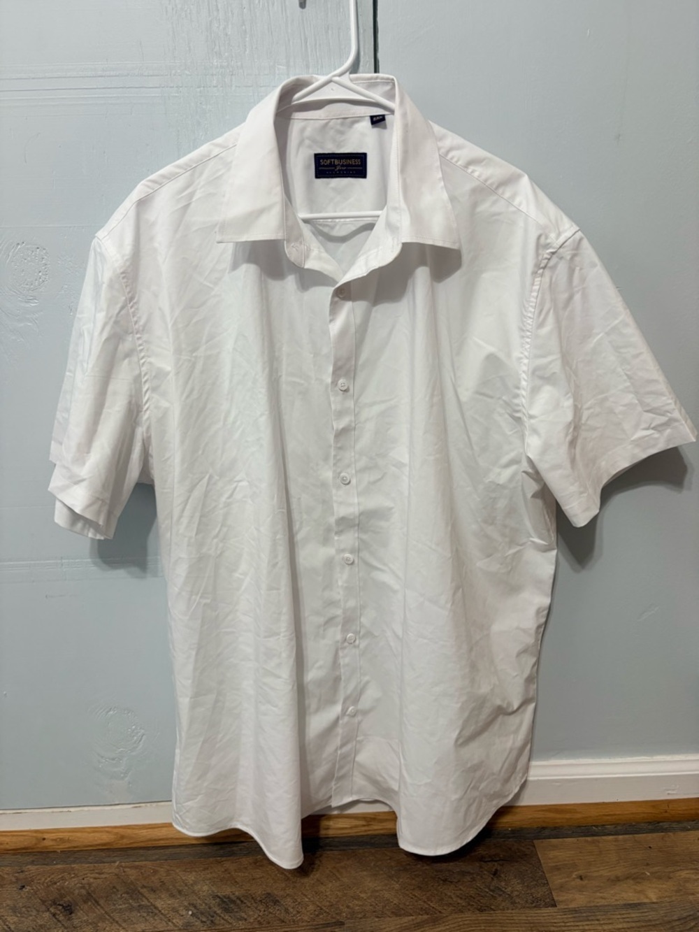 J.VER White Short Sleeve Button Down Shirt 2XL Wrinkle Resistant Business Casual - Picture 6 of 6